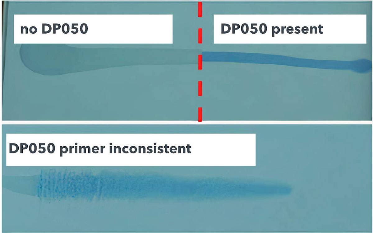 Illustrating the primer adhesion.