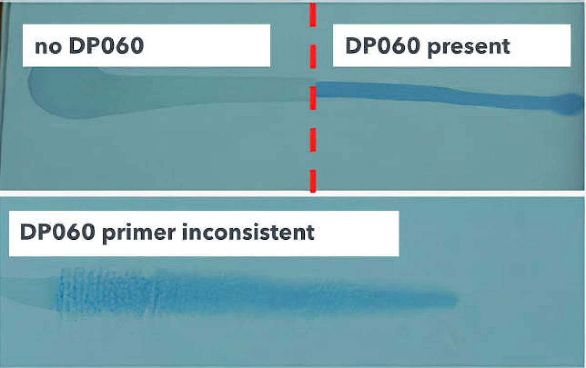 Illustrating the primer adhesion.